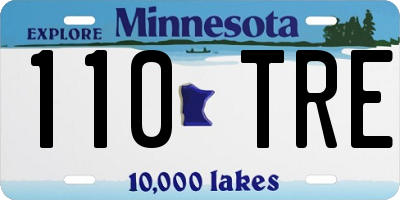 MN license plate 110TRE