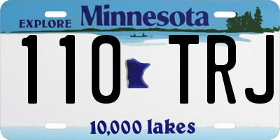 MN license plate 110TRJ