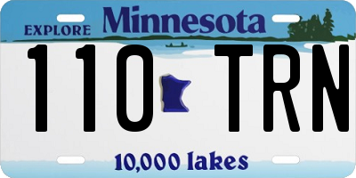 MN license plate 110TRN
