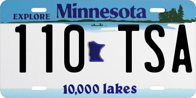 MN license plate 110TSA