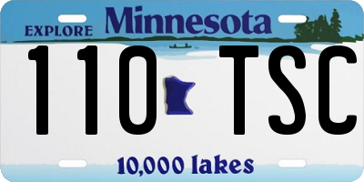 MN license plate 110TSC