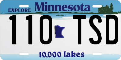MN license plate 110TSD