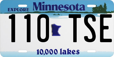 MN license plate 110TSE