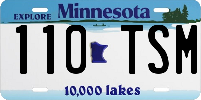 MN license plate 110TSM