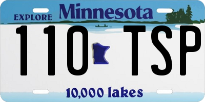 MN license plate 110TSP