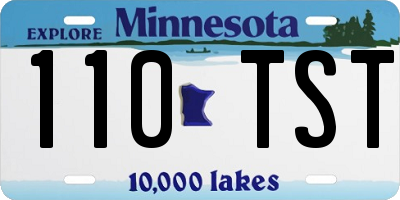 MN license plate 110TST