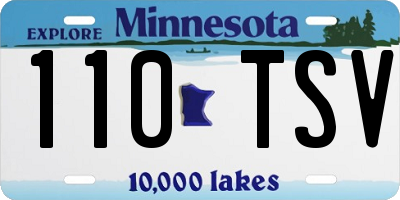 MN license plate 110TSV