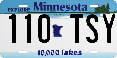 MN license plate 110TSY