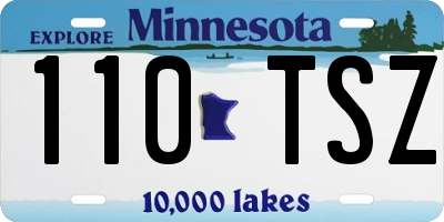 MN license plate 110TSZ