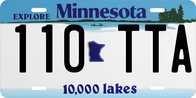 MN license plate 110TTA