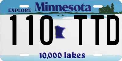 MN license plate 110TTD