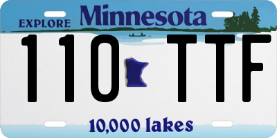 MN license plate 110TTF