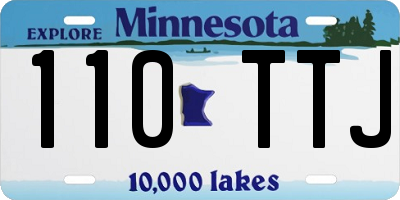 MN license plate 110TTJ