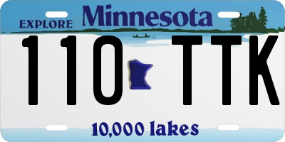 MN license plate 110TTK