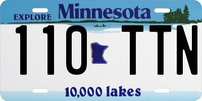 MN license plate 110TTN