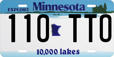 MN license plate 110TTO