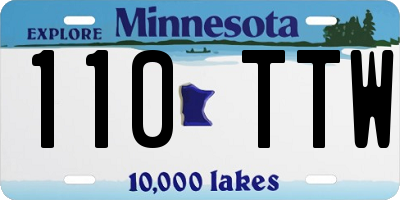 MN license plate 110TTW