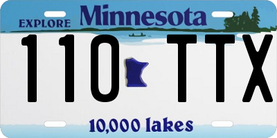 MN license plate 110TTX