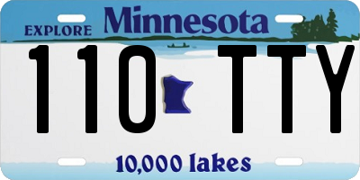 MN license plate 110TTY