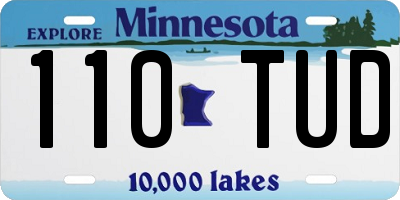 MN license plate 110TUD