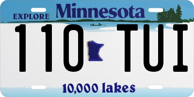 MN license plate 110TUI