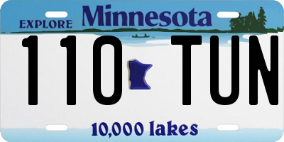 MN license plate 110TUN