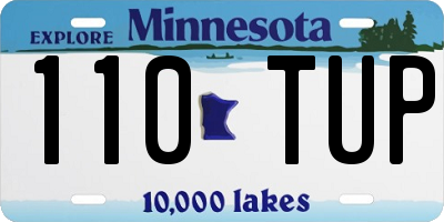 MN license plate 110TUP