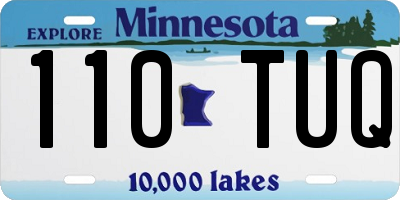 MN license plate 110TUQ