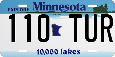MN license plate 110TUR