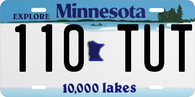 MN license plate 110TUT