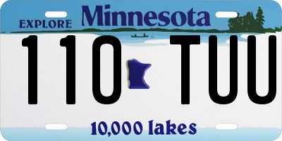 MN license plate 110TUU