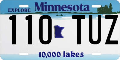 MN license plate 110TUZ