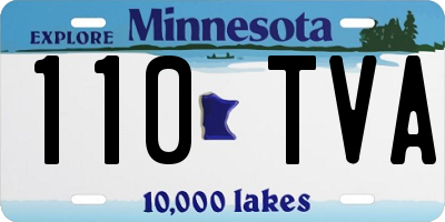 MN license plate 110TVA