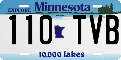 MN license plate 110TVB