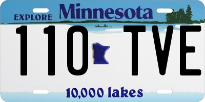 MN license plate 110TVE