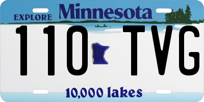 MN license plate 110TVG