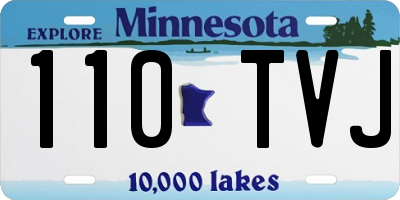 MN license plate 110TVJ