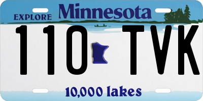 MN license plate 110TVK