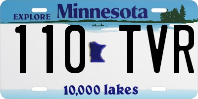 MN license plate 110TVR