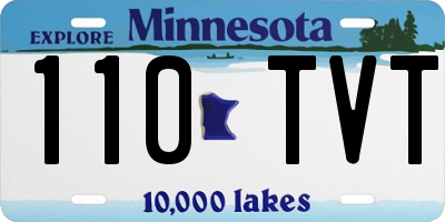MN license plate 110TVT