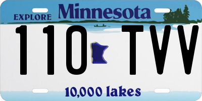 MN license plate 110TVV