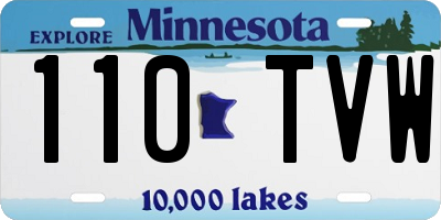 MN license plate 110TVW