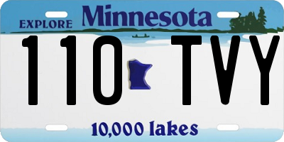 MN license plate 110TVY