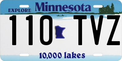 MN license plate 110TVZ
