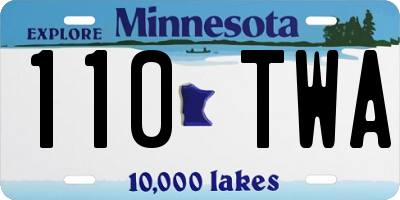 MN license plate 110TWA
