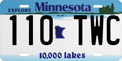 MN license plate 110TWC