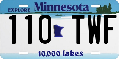 MN license plate 110TWF
