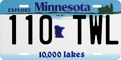 MN license plate 110TWL