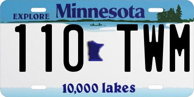 MN license plate 110TWM