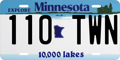 MN license plate 110TWN